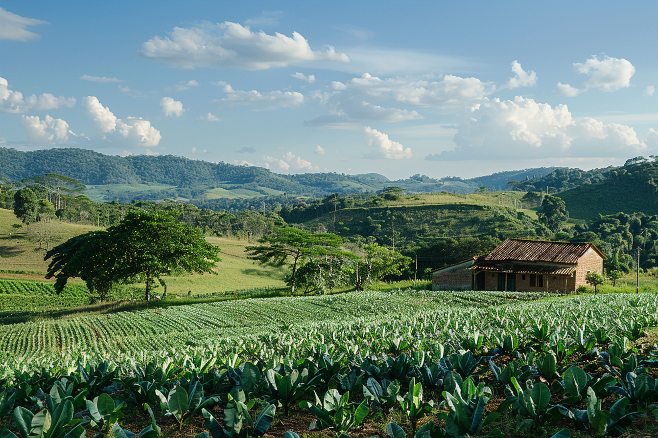 Farm in the morning